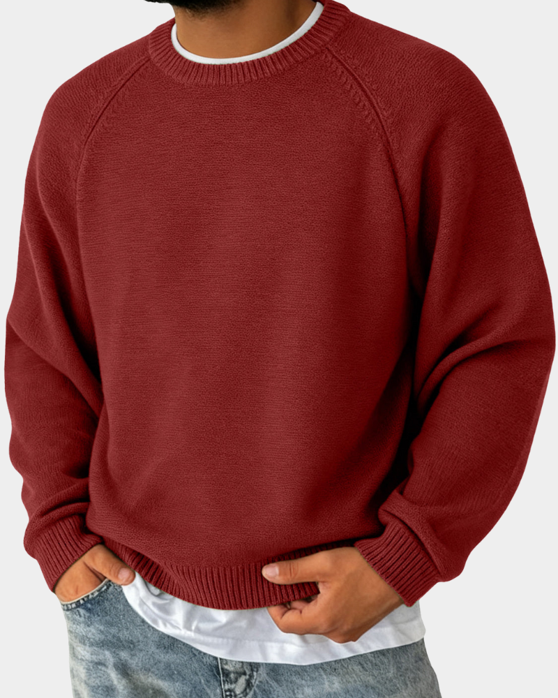 Evander | Pullover mit einfachem Rundhalsausschnitt