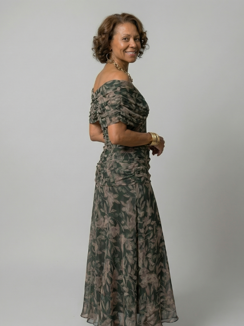 Calen | Off-Shoulder Flowing Midi Dress