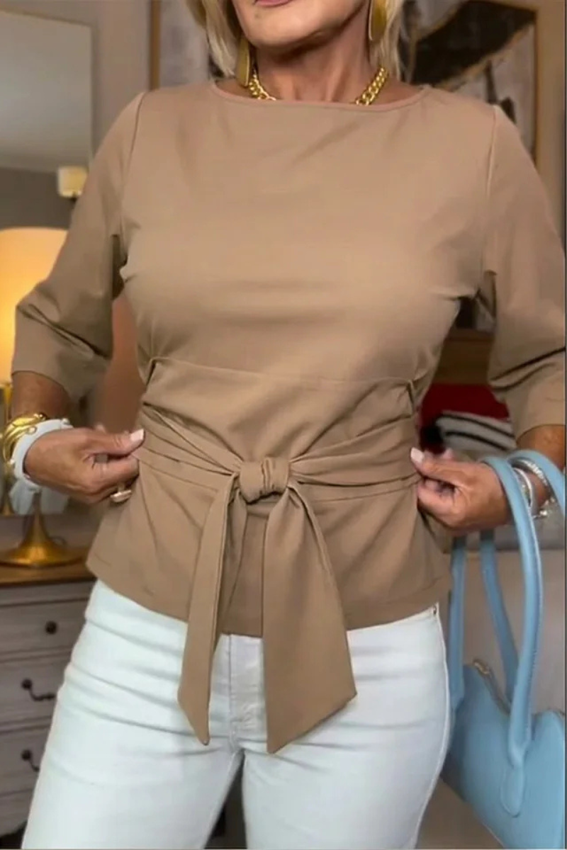 Nathalie - Elegantes Taillenshirt mit Schleifen (Kaufe 1, Erhalte 1 Gratis)