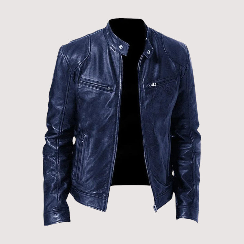 Massimo – Klassische Bikerjacke aus veganem Leder