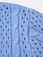 Offenes Strickshirt & Kurze Hose mit Kräuselstruktur und 5-Zoll-Kordelzug