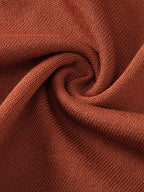 Jacquard-Design Strickhemd mit Knopfleiste & gerade Leinenhose