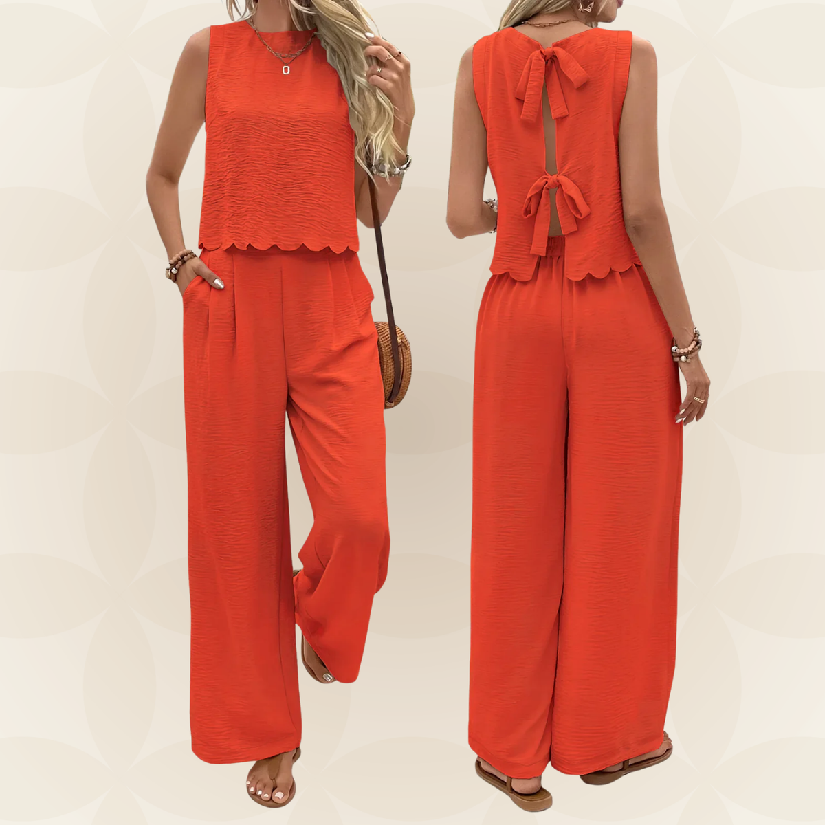 Brigitte - Zweiteiliges Set mit ärmellosem Oberteil und Hose