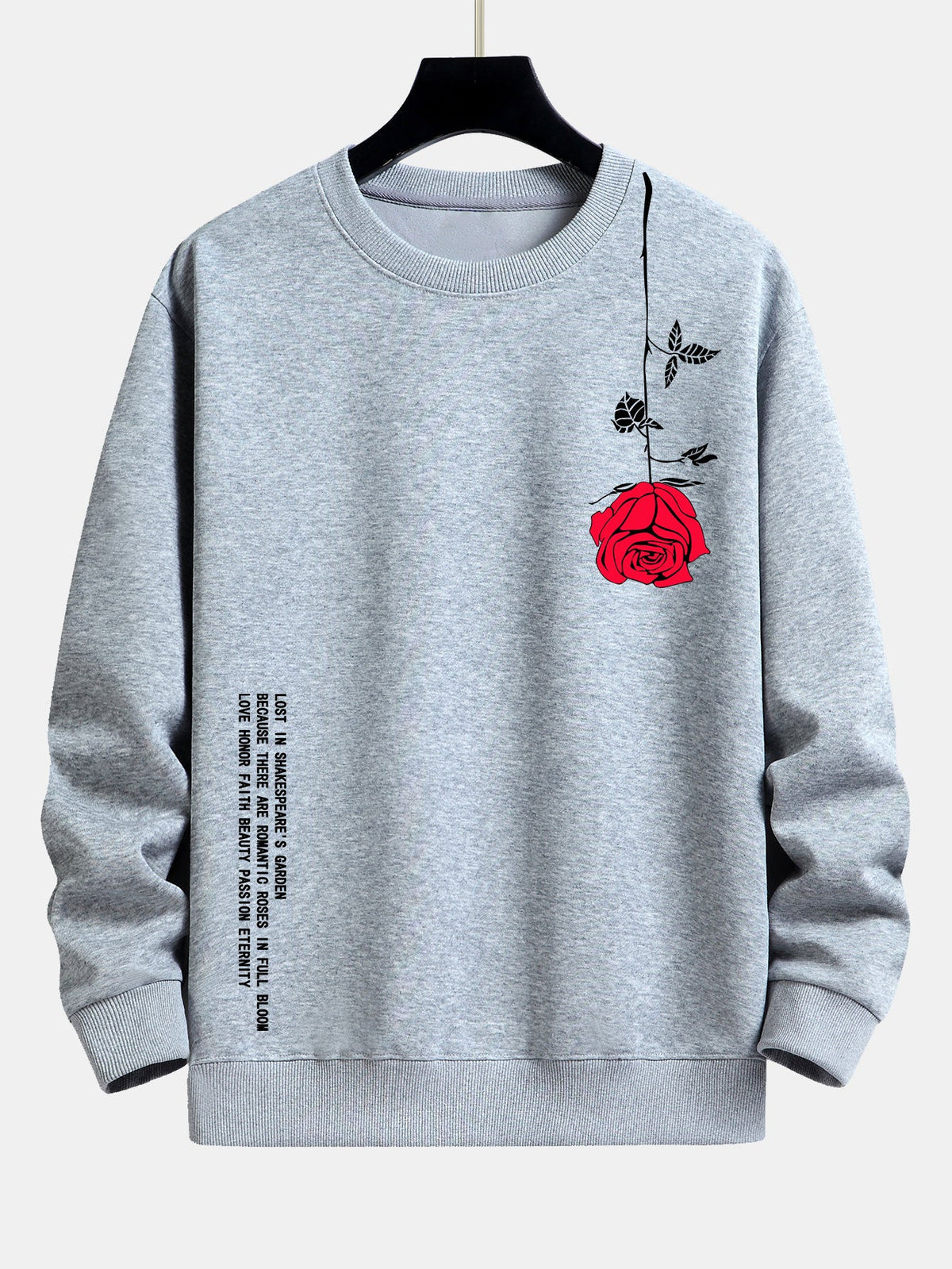 Roosprint Relaxed Fit Sweatshirt with Slogan