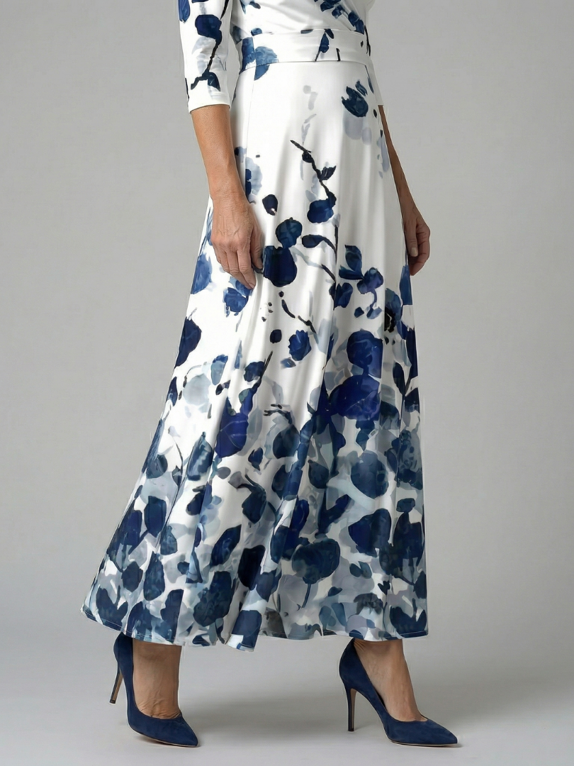 Celine | Midi-Kleid mit Wickelausschnitt