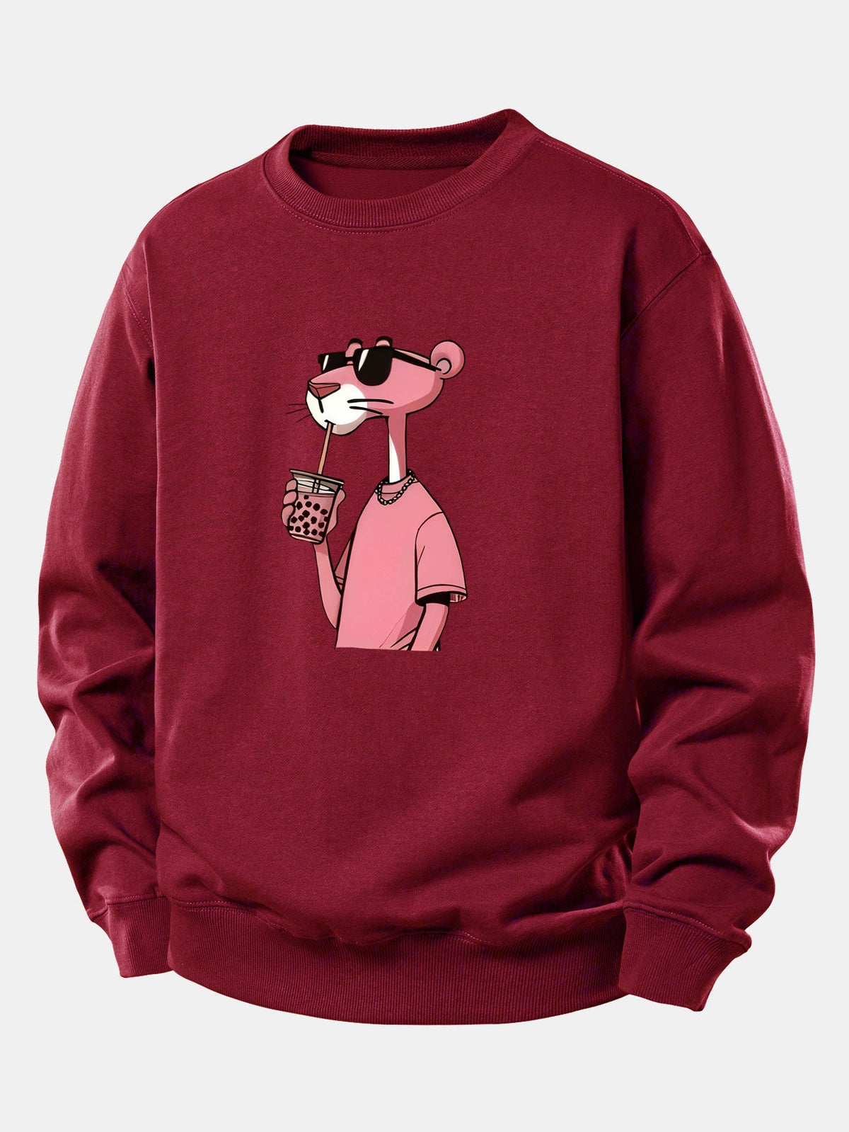 Bequemer Sweatshirt mit Pink Panther Motiv