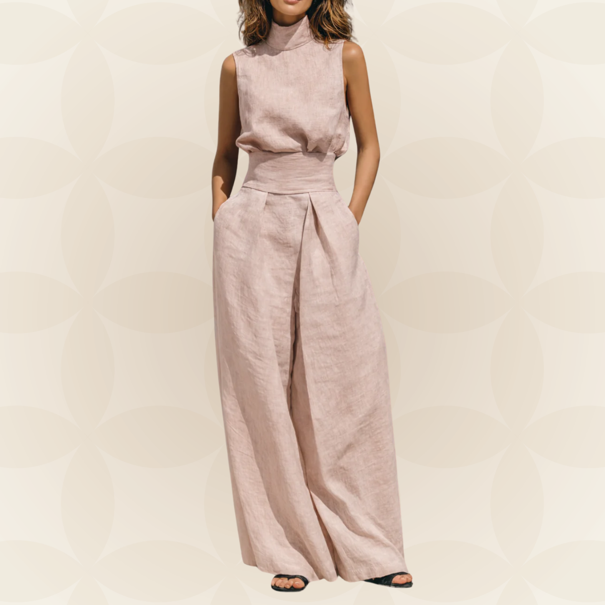 Naomi - Set aus minimalistischem Tanktop und lockerer Hose