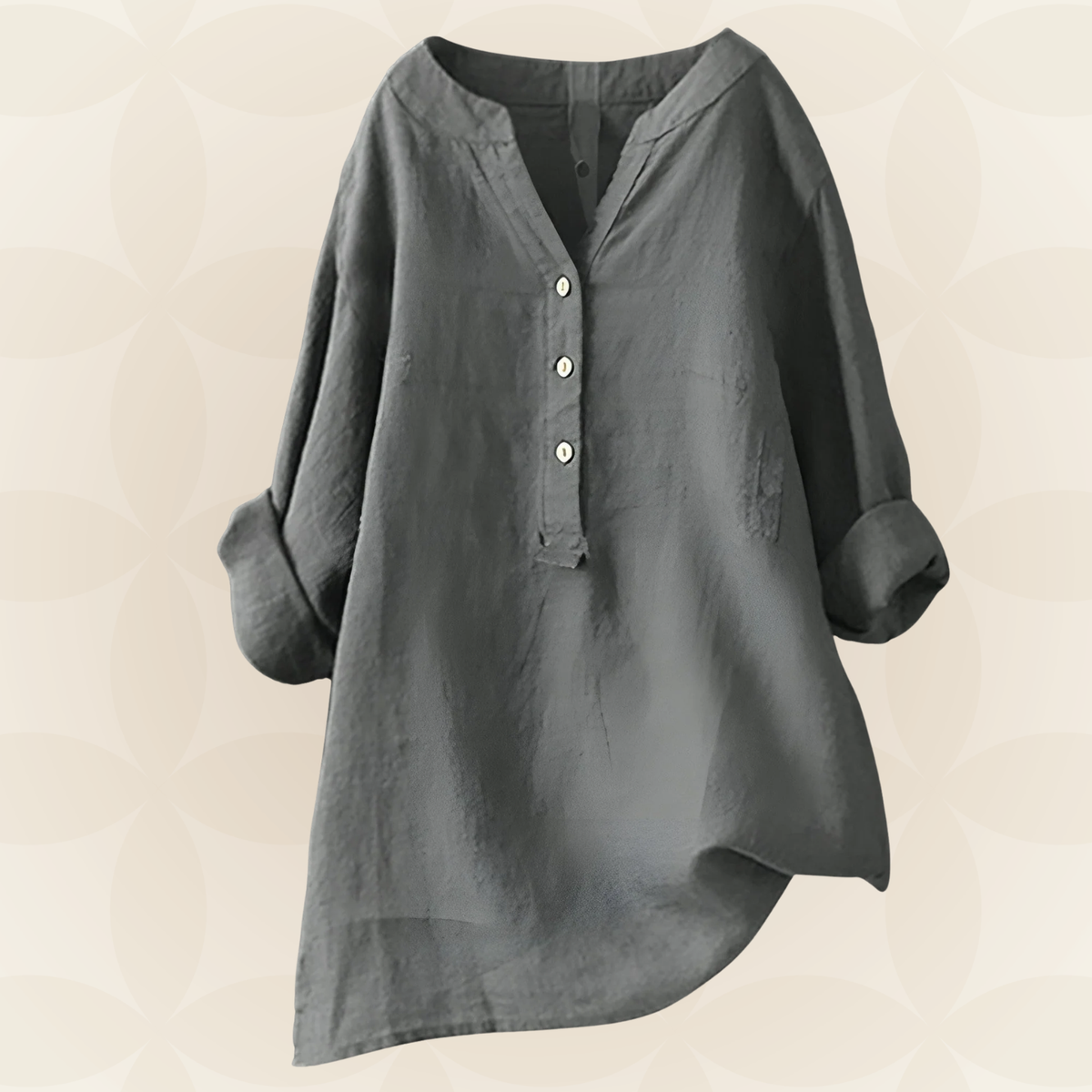 Danielle - Leichte und bequeme Bluse mit Knopfleiste