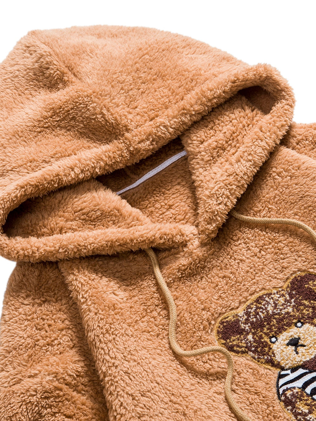 Bier Embroidered Patch Teddy Hoodie