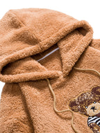 Bier Embroidered Patch Teddy Hoodie