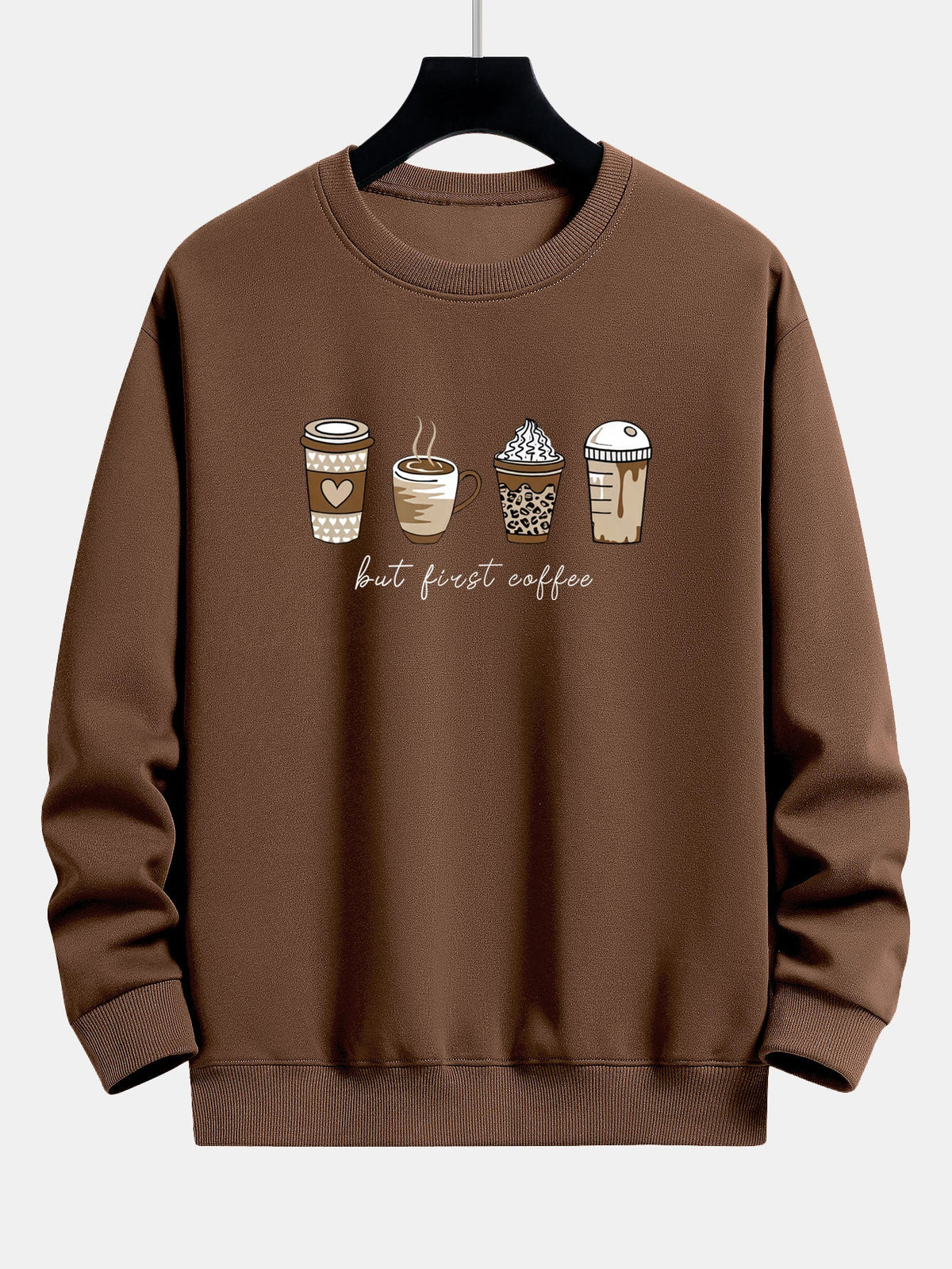 Relaxed Fit Sweatshirt in Coffee Powder