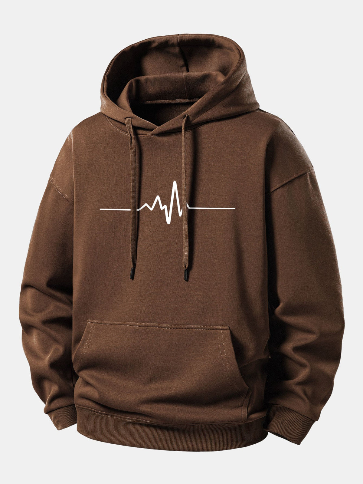 Herzfrequenz Hoodie in Bequemer Passform