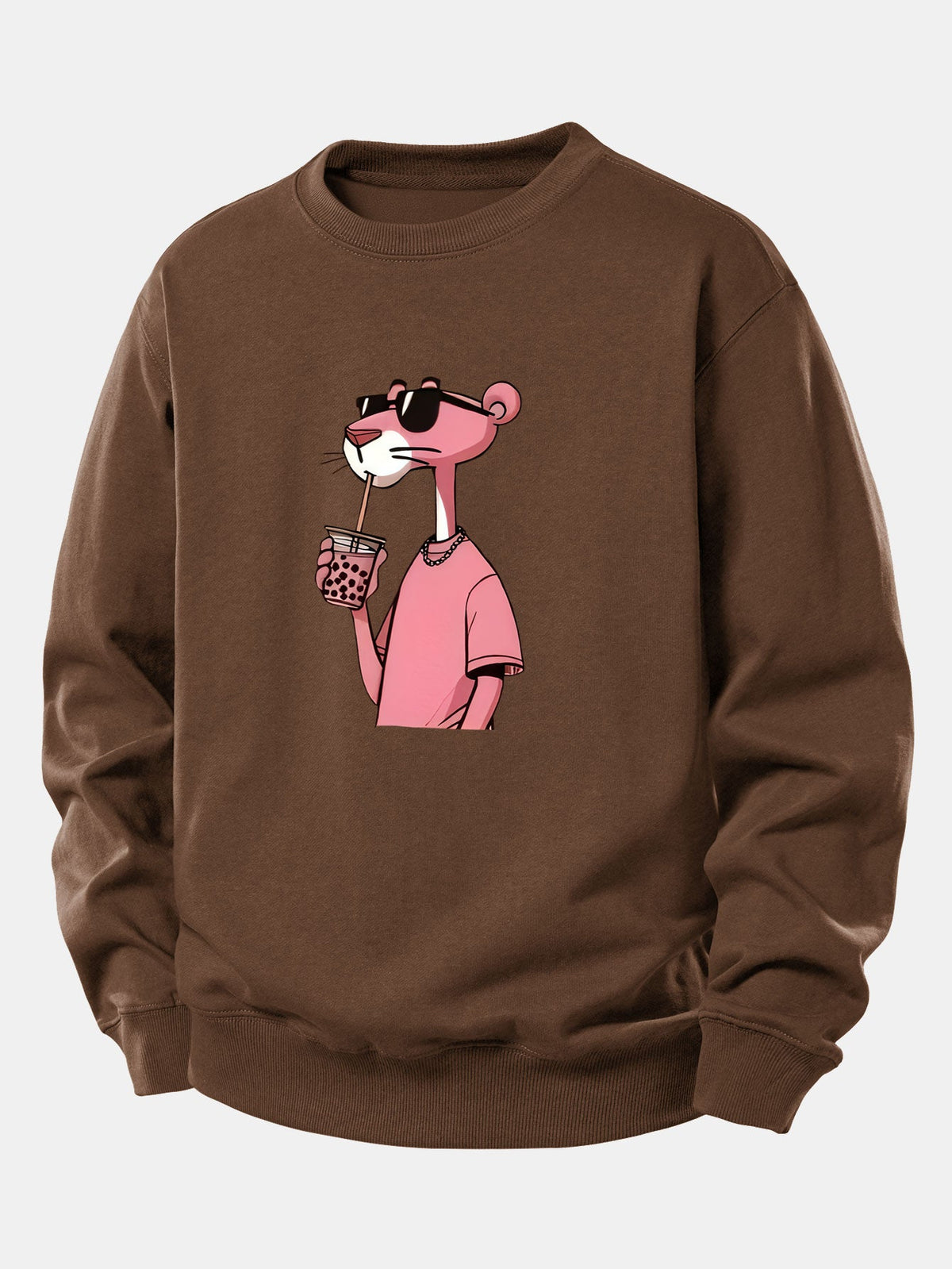 Bequemer Sweatshirt mit Pink Panther Motiv