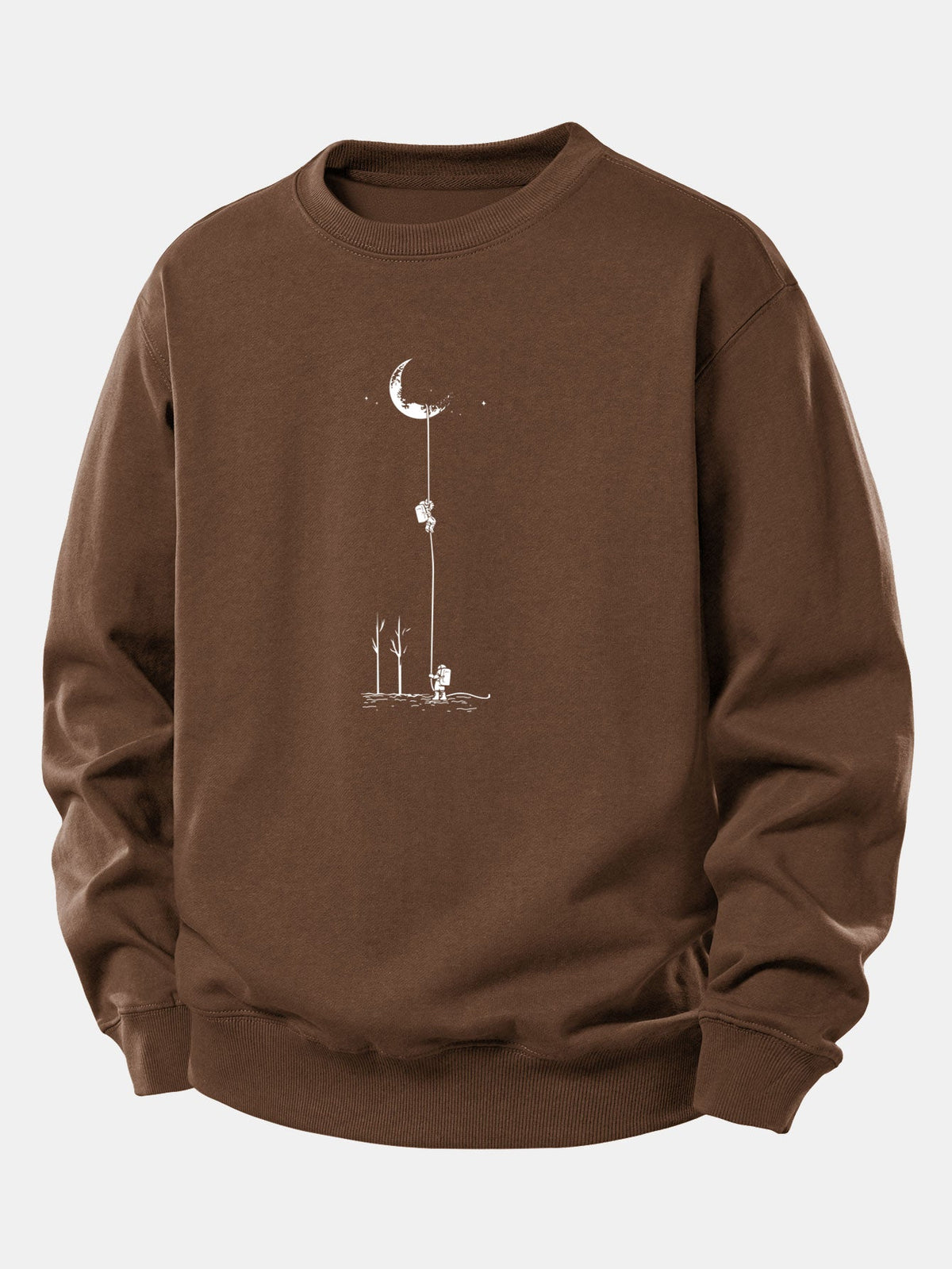 Entspannte Sweatshirt mit Mond-Astronauten-Motiv