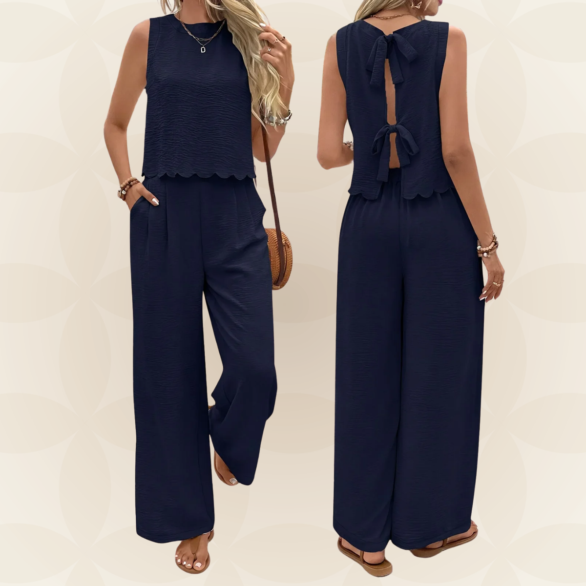Brigitte - Zweiteiliges Set mit ärmellosem Oberteil und Hose