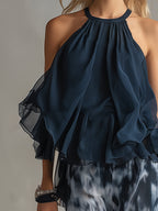 ÉLISE | ELEGANTES LEICHTES SET MIT FLIEẞENDEM TOP UND WEITER HOSE