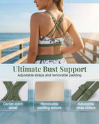 Crisscross Ärmelloses Top mit Bedeckung + Bedruckte Hose mit Kordeldruck