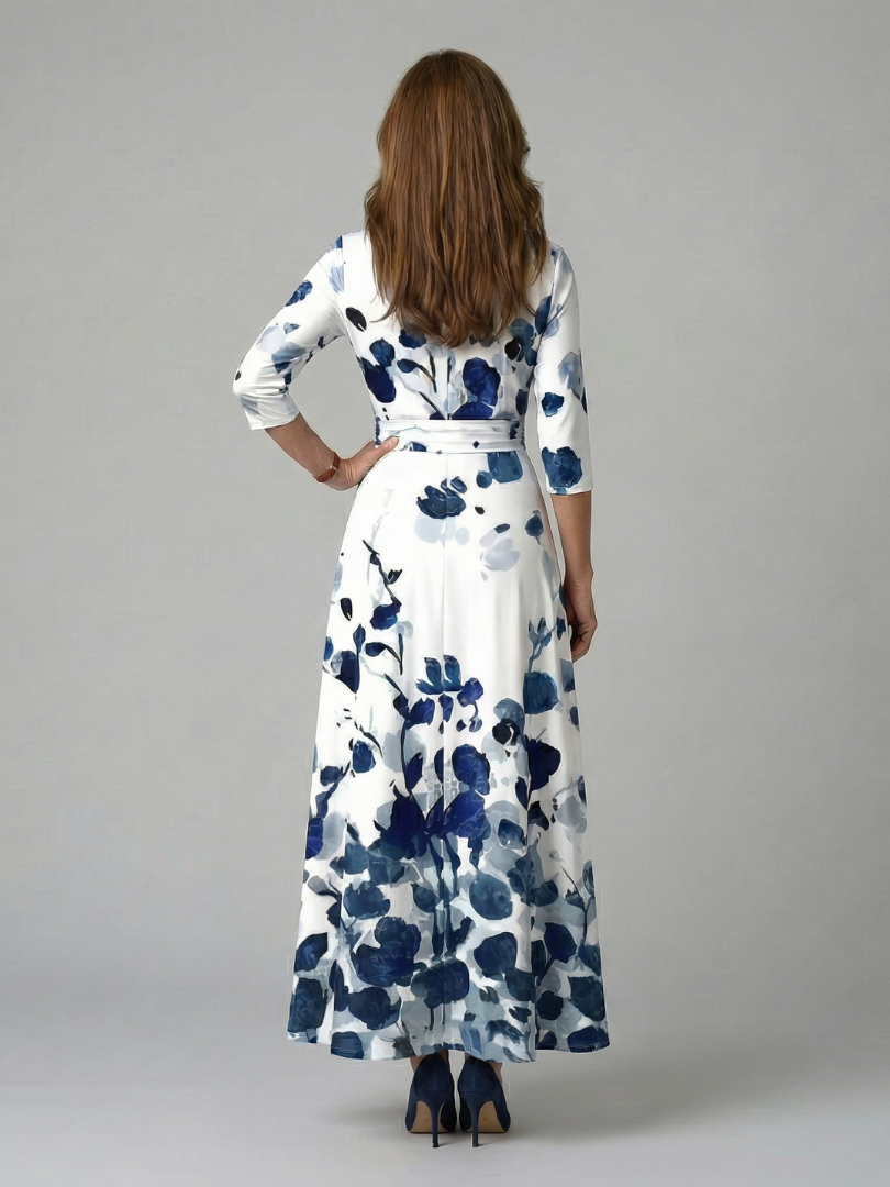 Celine | Midi-Kleid mit Wickelausschnitt