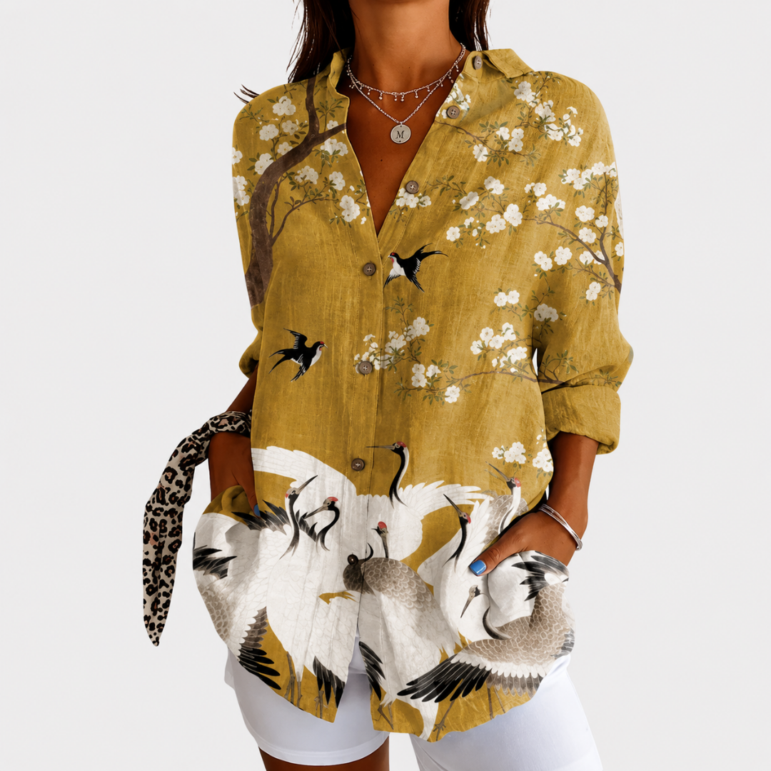 Farbenfrohe und Leichte Printbluse
