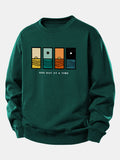 Relaxed-Fit Sweatshirt with 'One Day At A Time' Print