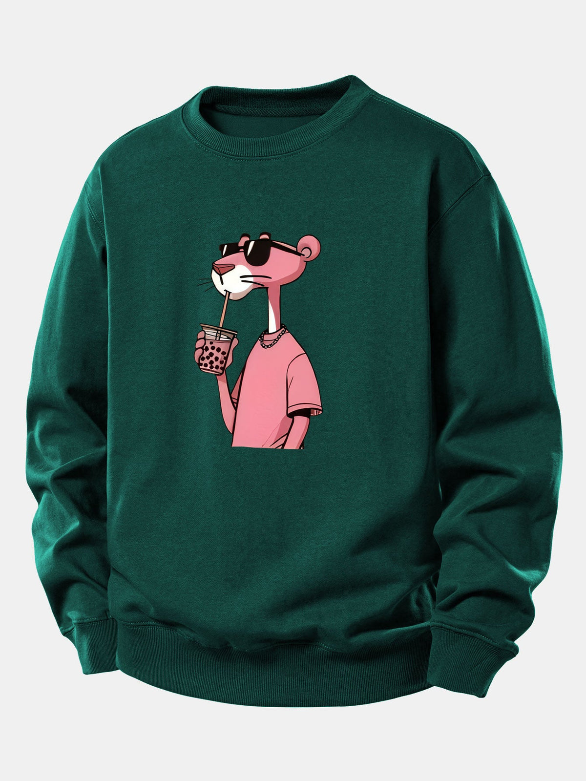 Bequemer Sweatshirt mit Pink Panther Motiv