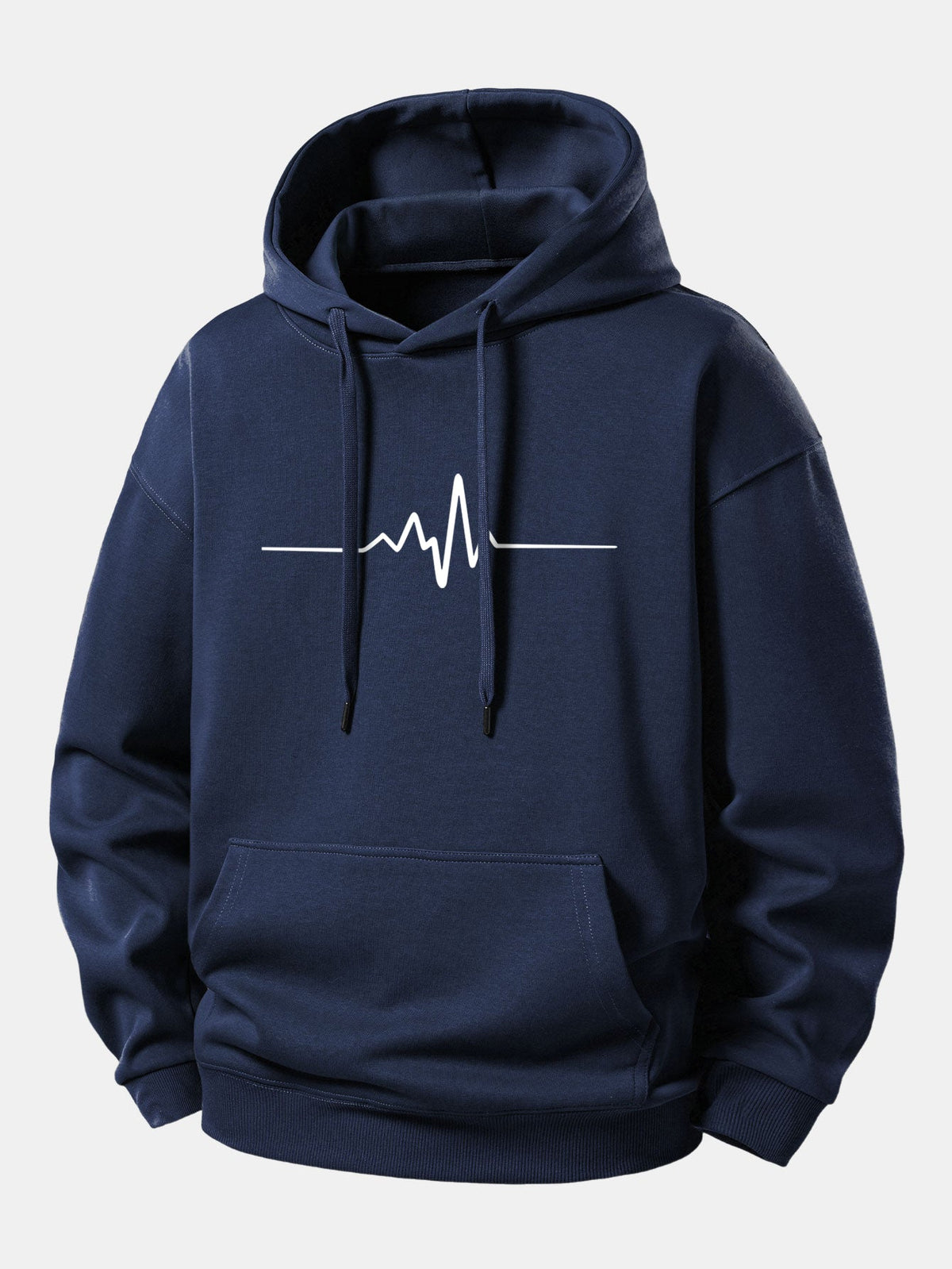 Herzfrequenz Hoodie in Bequemer Passform