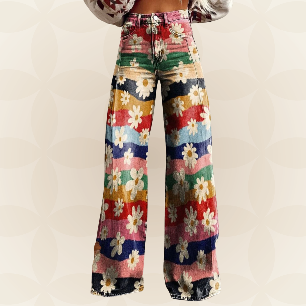 Léon - Stilvolle Blumenhose