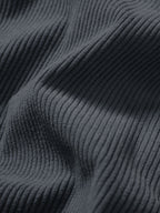 Versatile 2-in-1 Crew Neck Stretch Corduroy Sweater