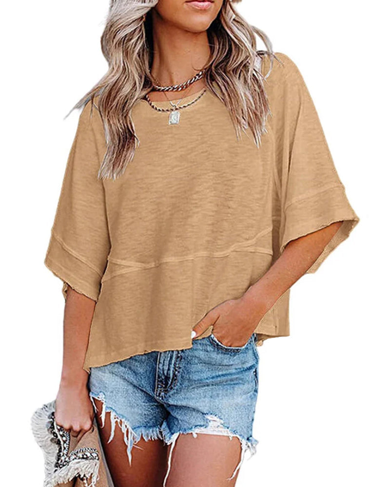 Liselotte | Lässiges T-Shirt mit Glockenärmeln