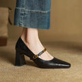 Marleon Leather Strap Heels