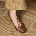Marisol Leder Pumps mit eckiger Zehenpartie