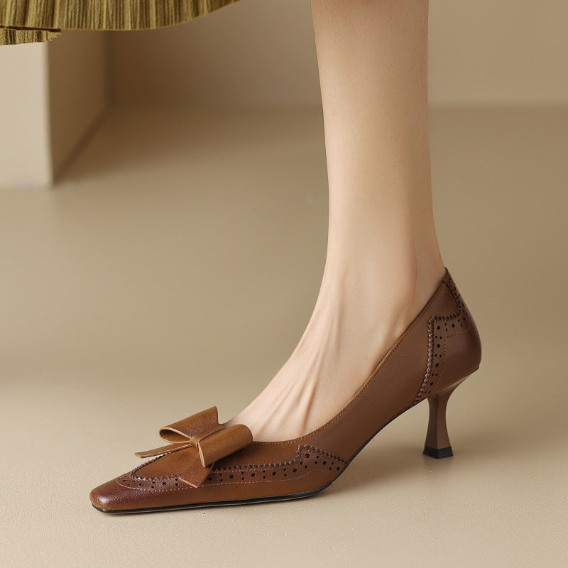 Célora Leather Strap Heels