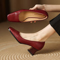 Oriel Leather Square Toe Pumps
