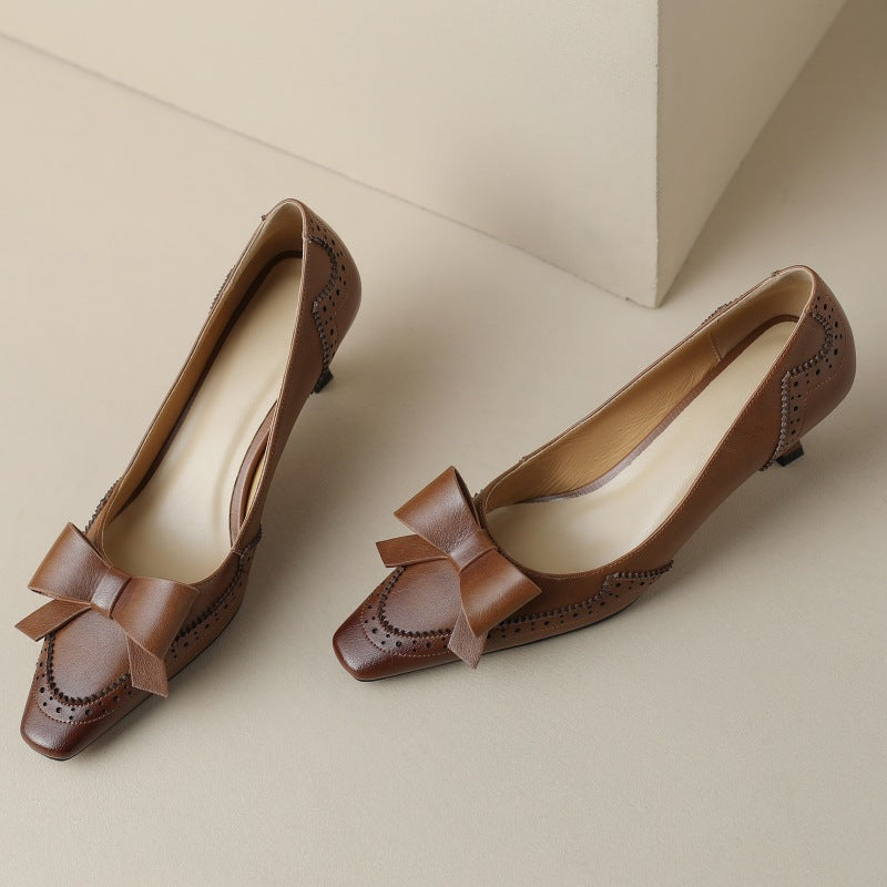 Célora Leather Strap Heels