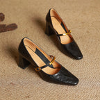 Marleon Leather Strap Heels