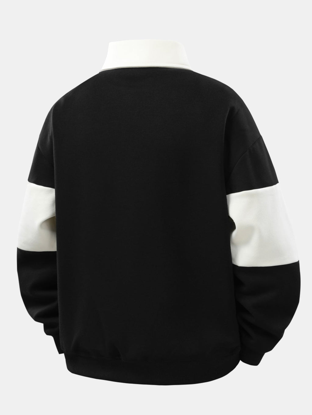 Farbblock-Patchwork Polo Sweatshirt im Lässigen Schnitt