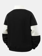 Farbblock-Patchwork Polo Sweatshirt im Lässigen Schnitt