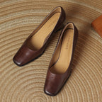 Oriel Leather Square Toe Pumps
