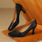 Marisol Leder Pumps mit eckiger Zehenpartie