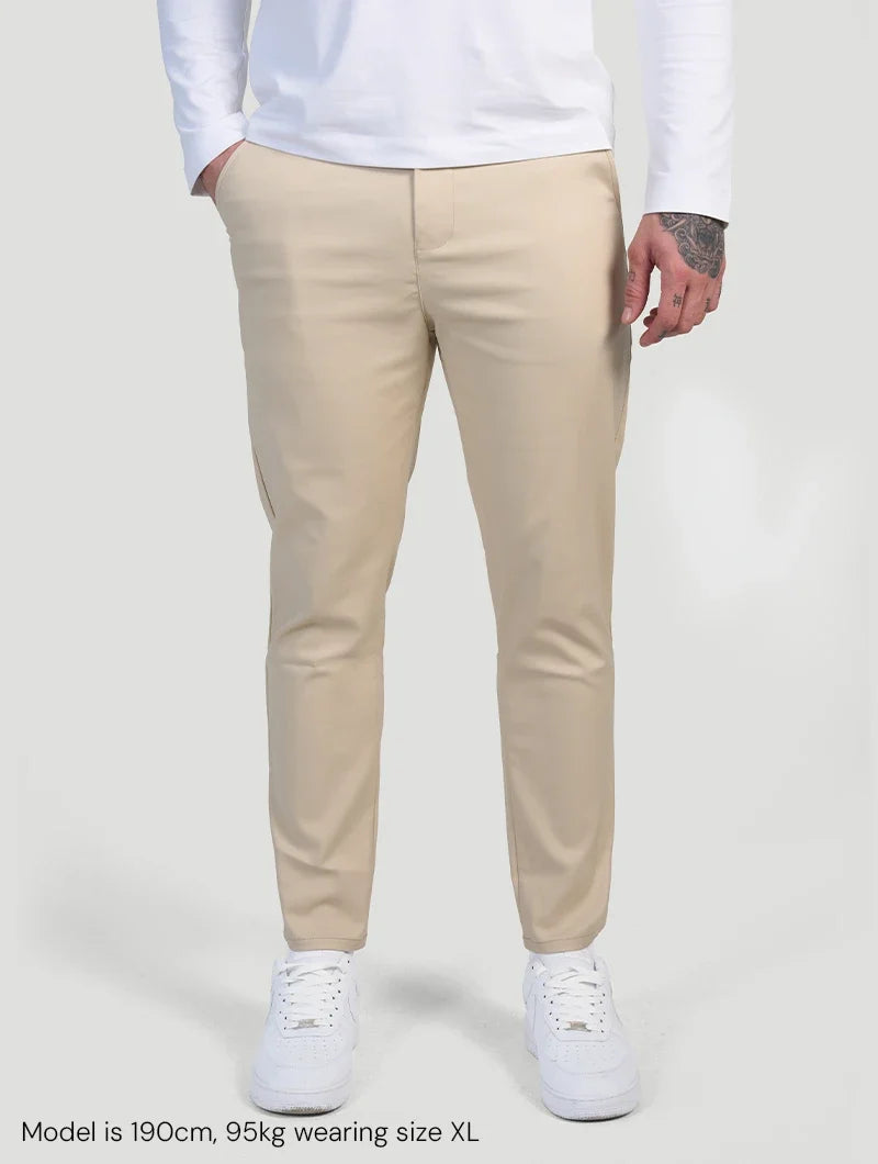 Beige Astino Stretch Trousers