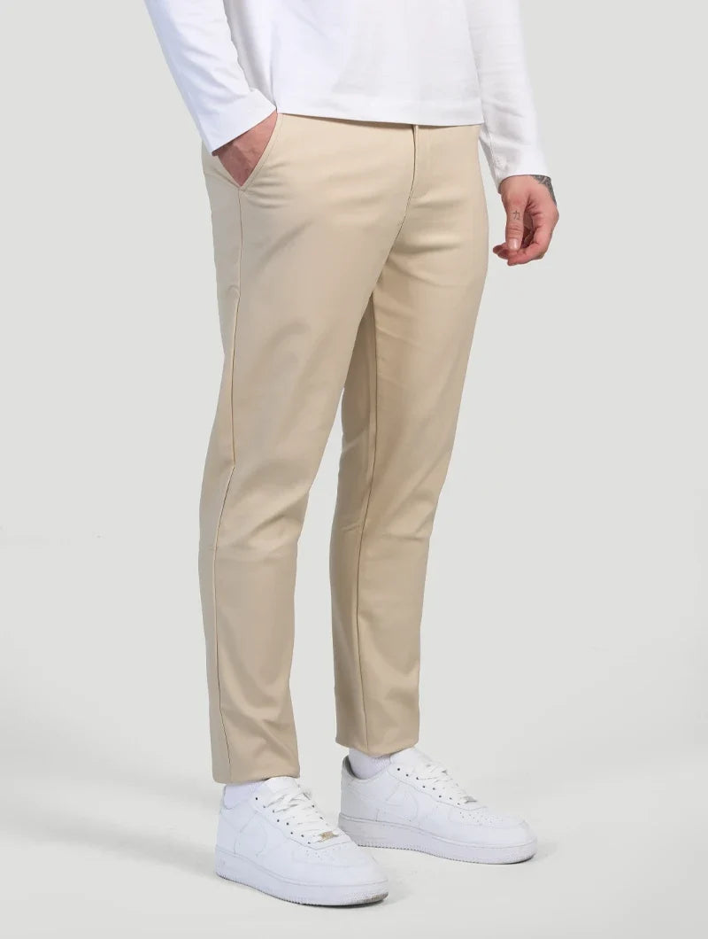 Beige Astino Stretch Trousers