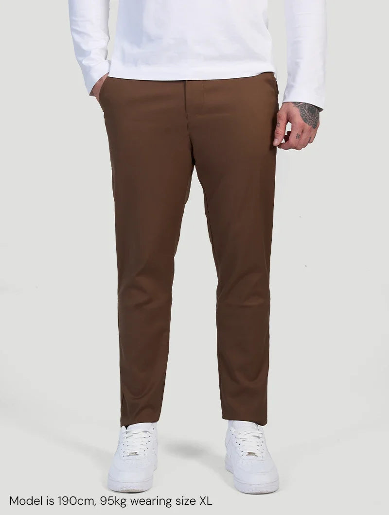 Astino Stretch Trousers - Brown