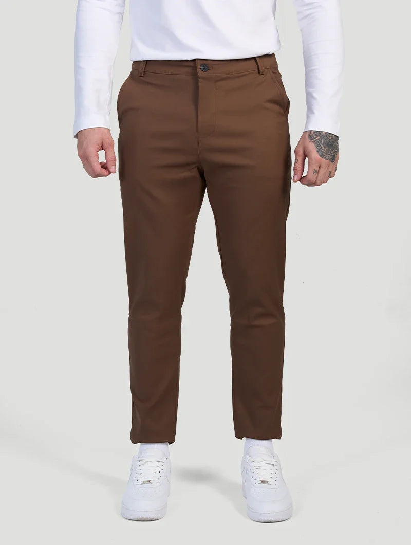 Astino Stretch Trousers - Brown
