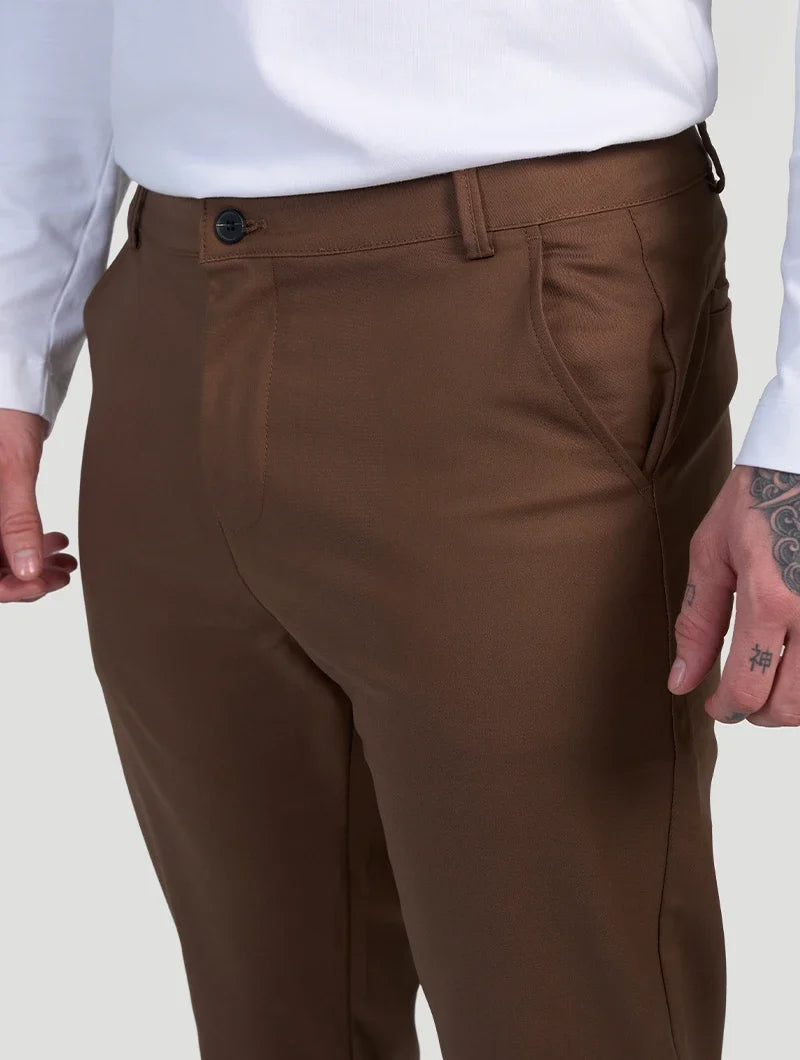 Astino Stretch Trousers - Brown