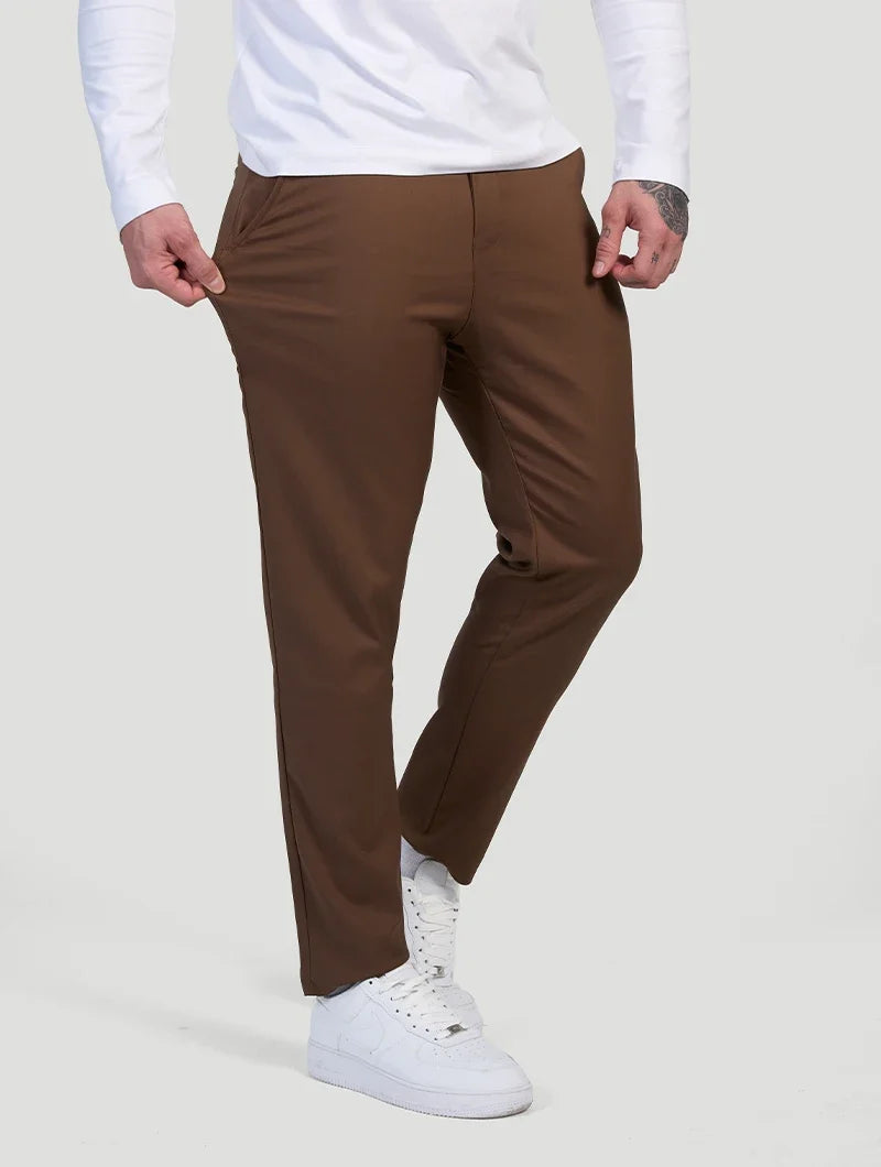 Astino Stretch Trousers - Brown