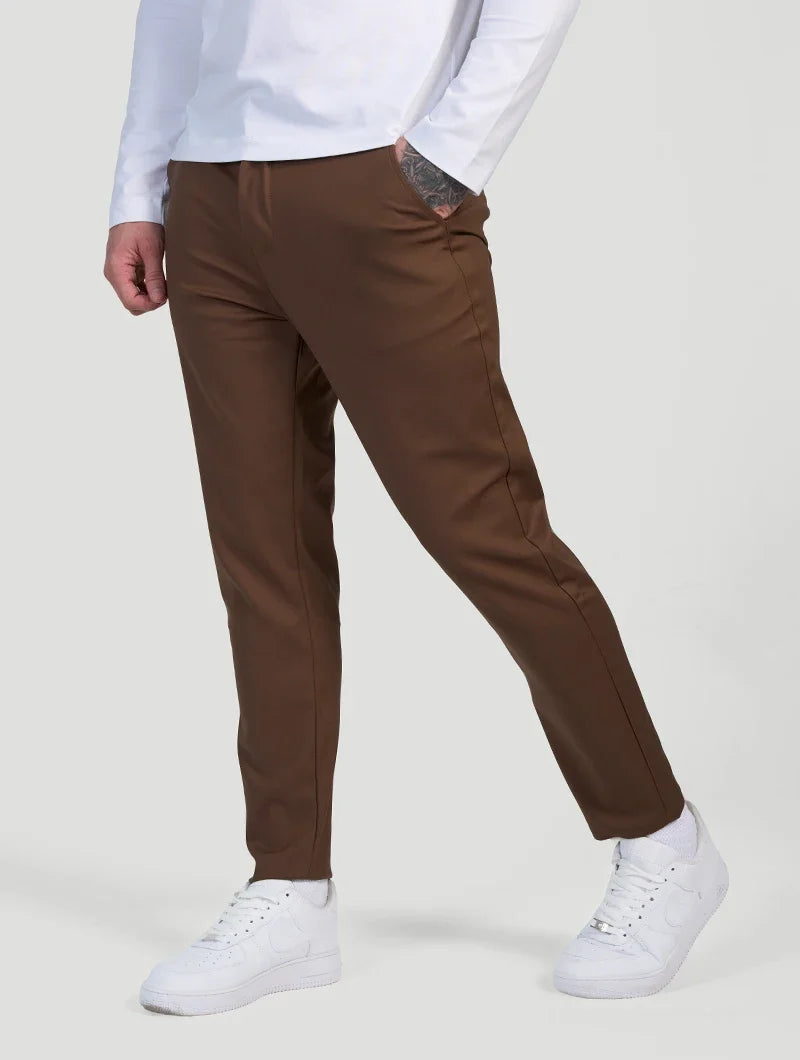 Astino Stretch Trousers - Brown