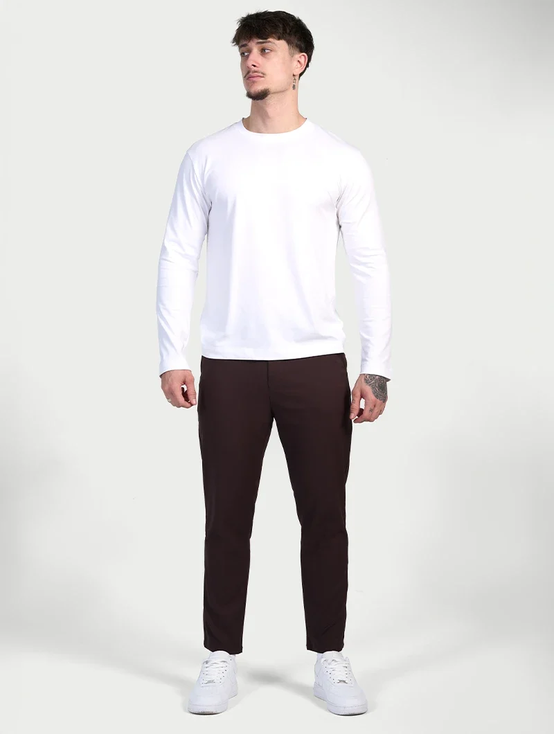 Astino Stretch Pants - Dark Brown
