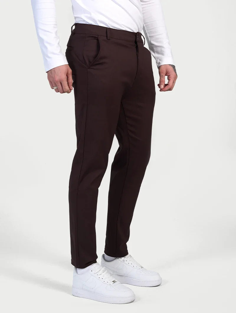 Astino Stretch Pants - Dark Brown