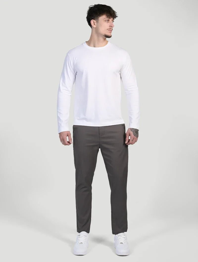 Astino Grau Stretch-Hosen