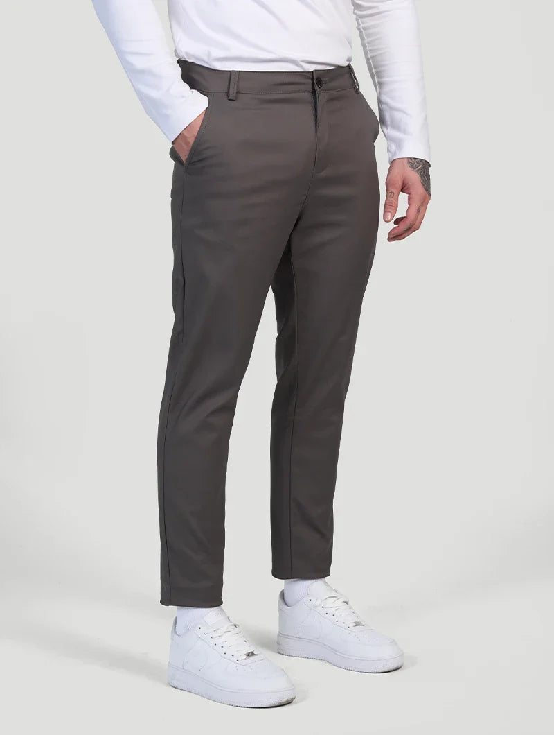 Astino Grau Stretch-Hosen